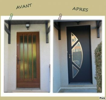 Porte d'entrée Mixte ALU/PVC Menuiserie PVC